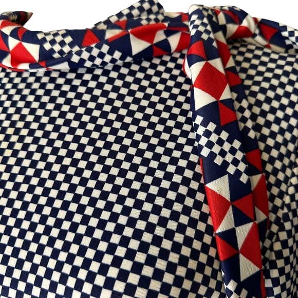 Lorac‎ Original Vintage 1970s 1980s Union Made Blue White Gingham Plaid Necktie - Picture 4 of 16